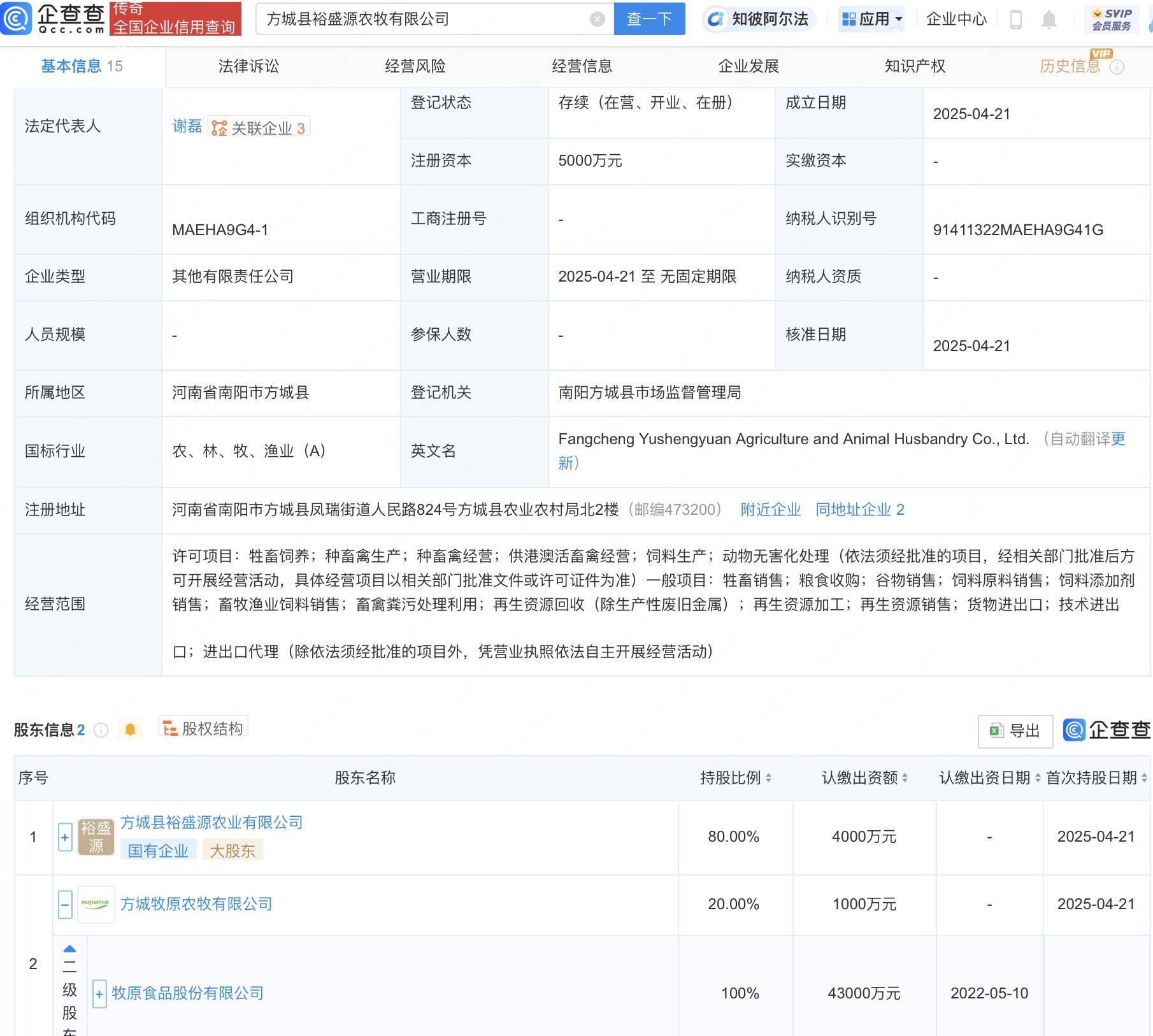 牧原股份等成立新公司<strong></p>
<p>再生資源回收公司</strong>，含再生資源加工業(yè)務(wù):再生資源回收公司